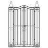 vidaXL Garden Gate Black 47.6"x3.1"x70.9" Wrought Iron - 3 of 4