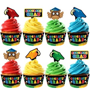Treasures Gifted Kindergarten Graduation Cupcake Toppers & Cupcake Wrappers - Kindergarten Graduation Party Decorations - 1 of 1