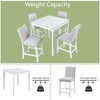 NicBex 5-Piece Counter Height Dining Set, Wooden Kitchen Table with Acrylic Crystal Trim & 4 Upholstered Chairs, Table Set, Dining Chairs Set - 2 of 4