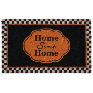 Kate Aurora Pumpkin Spice Colored Home~Sweet~Home Coir Bristled Outdoor All Season Welcome Mat - 18"x30" - 1 of 3