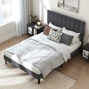 Safstar Full Size Bed Frame w/Height Adjustable Vertical Channel Headboard, Noise Free - 2 of 4