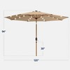 Best Choice Products 10ft Solar LED Lighted Outdoor Woodgrain Pattern Steel Market Patio Umbrella - 2 of 4
