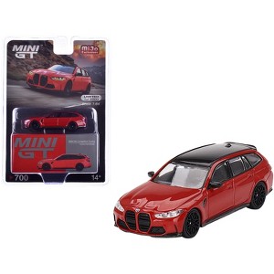 BMW M3 Competition Touring Toronto Red Metallic with Black Top Limited Edition to 3000 pieces 1/64 Die Cast Model Car by Mini GT - 1 of 3