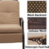 DOMETOUR Patio Recliner Chair with Cushions, Adjustable Outdoor Lounge Chair with Extendable Metal Frame for Garden/Lawn (Khaki, 1) - 2 of 4