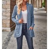 Coolmee Women's Long Cardigan Lightweight Sweater Open Front Long Sleeve Outfits with Pockets - 2 of 4
