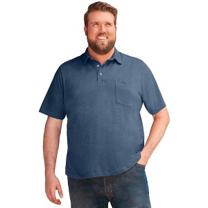 KingSize Men's Big & Tall Shrink-Less Lightweight Polo T-Shirt - 1 of 4