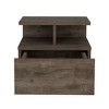 Sapphtopaz Floating Nightstand with Drawer and 2-Tier Shelf Modern Night Stand with Wall-Mounted Design, Bedside Table for Bedroom, Living Room - 2 of 4