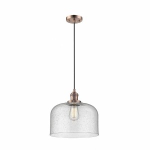 Bell - 1 Light Cord Hung Mini Pendant In Industrial Style-8 Inches Tall and 12 Inches Wide - 1 of 1