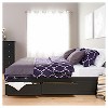 Prepac Mate's Platform 6 Drawer Storage Bed King Black: Laminated Finish, No Box Spring Needed, CARB Certified - 2 of 4