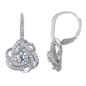 Designs by Gioelli Sterling Silver Gemstone Knot Earrings - 1 of 2