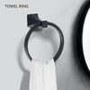 Itopfox 5 Piece Matte Black Bathroom Hardware Set SUS304 Stainless Steel Towel Bar 24 Inch Towel Ring Toilet Paper Holder 2 Hooks - 4 of 4