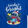 Men's - Lilo and Stitch - Sandy and Bright Christmas Short Sleeve Graphic T-Shirt - 2 of 4
