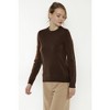 JENNIE LIU Women's 100% Pure Cashmere Long Sleeve Crew Neck Pullover Sweater - 2 of 3