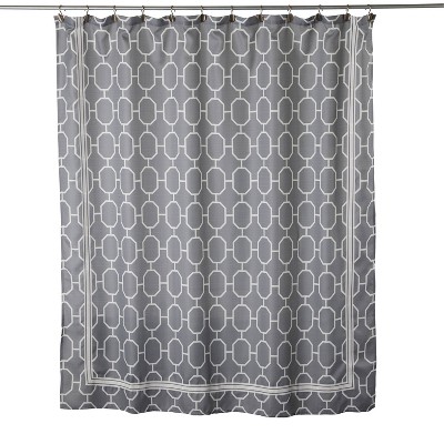 Vern Yip Lithgow Shower Curtain Dove, Target Black Fabric Shower Curtain
