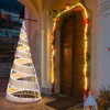Costway 5FT Pre-lit Christmas Cone Tree with 300 Warm White & 250 Cold White LED Lights - 4 of 4