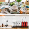 LunaLulinlk Expandable Pots and Pans Lid Organizer Rack, Kitchen Cabinet Pantry Bakeware Organizer and Storage Holder with 10 Adjustable Compartments - 3 of 4