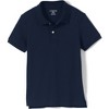 Lands' End School Uniform Kids Short Sleeve Tailored Fit Interlock Polo Shirt - 2 of 4