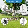 Metal Chicken Coop, 9.8x6.5x6.5 Ft Spire-Roof Poultry Cage with Waterproof and Anti-Ultraviolet Cover for Outside, for Backyard Farm Garden - 2 of 4