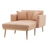 62.2'' Teddy Upholstered Chaise Lounge Chair with Adjustable Backrest, Armrest, Soft Cushions and Removable Cover for Living Room - 4 of 4