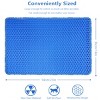 SEVOBAL Litter Box Mat with Double Layers Non-Slip Litter Trapping Mat Easy Clean Kitty Litter Scatter Control, Blue, 54"*36"*1.5" - 3 of 4