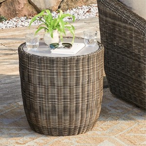 Spruce & Spring Patio Wicker Furniture Set Outdoor Rattan Bistro Set - 1 of 4
