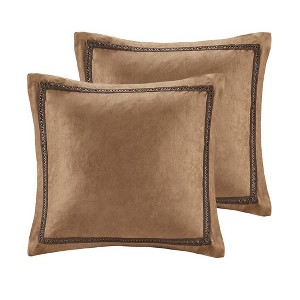 26x26" Woolrich Hadley Plaid Euro Sham Brown: Microfiber, Machine Washable, No Flange Design - 1 of 4