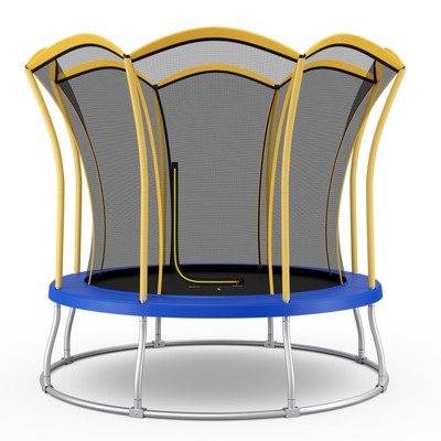 Infans 8FT Recreation Trampoline W/Exclusive Flower Shape Enclosure Net