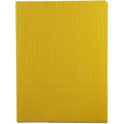 JAM Paper Corrugated Two-Pocket Fluted Folders Yellow 87499D