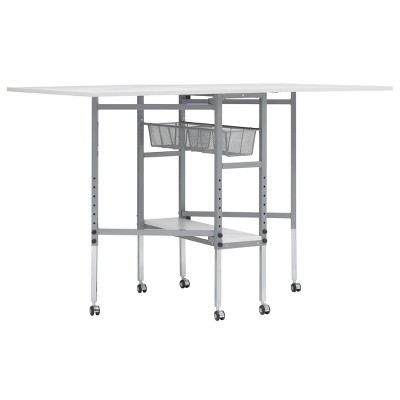 Reviews for Sew Ready Hobby Craft 60 in. W x 36 in. D MDF Folding Fabric  Cutting Table with Drawers, Adjustable Height, Silver / White