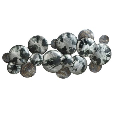 Sorcerers Stones Handmade Metal Wall Sculpture Silver - StyleCraft: Iron Abstract Art, Contemporary Decor, Includes Hook