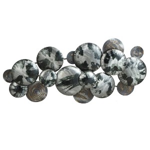 Sorcerers Stones Handmade Metal Wall Sculpture Silver - StyleCraft: Iron Abstract Art, Contemporary Decor, Includes Hook - 1 of 4