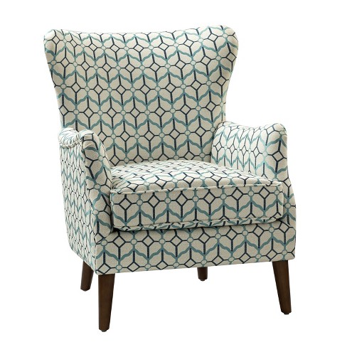 Nikolaus Comfy Living Room Armchair With Floral Fabric Pattern