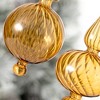 8"H and 5.25"H Sullivans Gold Finial Ornament - Set of 2  Gold Christmas Ornaments - 2 of 2