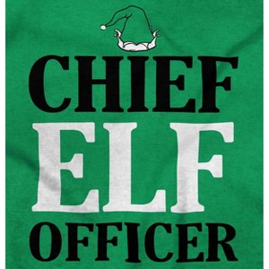 Xmas Chief Elf Officer Santa Helper Graphic T Shirt Men or Women Brisco Brands - 1 of 4