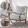 Mid-Century Solid Wood Accent Armchair with Upholstered Thick Cushion and Back- Morden Fort - 3 of 4