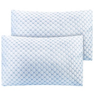 NewHome"Cooling Gel Memory Foam Pillow, Ventilated & Breathable, Heat-Reducing, Machine Washable"Blue&Beige - 1 of 4