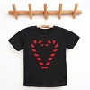 Candy Cane Heart - Youth Short Sleeve Graphic T-Shirt and Toddler Short Sleeve Graphic T-Shirt - 2 of 3