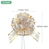 Unique Bargains Plastic Tree Stripes Gold Edge Large Satin Pull Bows 12 Pcs - 3 of 4