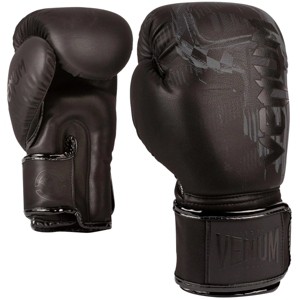 Venum Skull Hook and Loop Boxing Gloves - Black/Black - 1 of 2