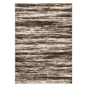 Washable Modern Striped  Abstract Rug Non Slip Low Pile Rug Soft Contemporary Throw Floor Cover Foldable Indoor Carpet for Living Room Bedroom - 1 of 4