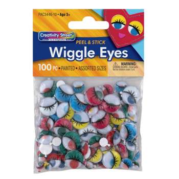 Creativity Street Peel Stick Wiggle Eyes Black 60 Eyes Per Pack Set Of 6  Packs - Office Depot