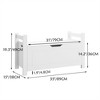 SKRAN Kids Toy Box Chest,Rubber Wood Box, Large Storage Cabinet with Flip-Top Lid/Safety Hinge,Storage Organizer Trunk for Nursery, Playroom, White A - 3 of 4