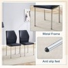 Set of 6 Luxury Simple Chair Black Linen-Cotton Material High Resilience Dining Chair with Gold Metal Black Leg - 4 of 4