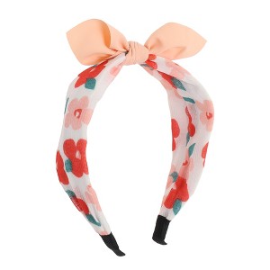 Unique Bargains Girl's Cute Flower Headbands 6.30"x4.72"x2.05" Pink Orange 1 Pc - 1 of 3