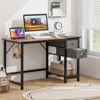 Tangkula 48-Inch/55-Inch Home Office Desk Modern Computer Workstation with 2 Drawers Hanging Hook & Storage Shelf - 3 of 4