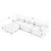 NicBex Upholstered Modular Sectional Sofa L-Shaped Modern Comfy Sofa Couch with Button Tufted Designed and Reversible Ottoman for Living Room - 3 of 4