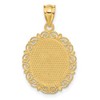 Black Bow Jewelry 14k Yellow Gold Filigree Oval Libra the Scale Zodiac Pendant, 20mm - 3 of 4