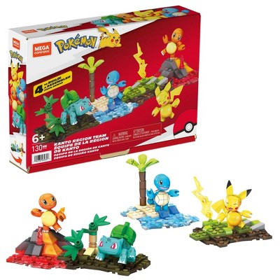 MEGA Pokemon Building Kit, Kanto Region Trio with 3 Action Figures - 529pcs