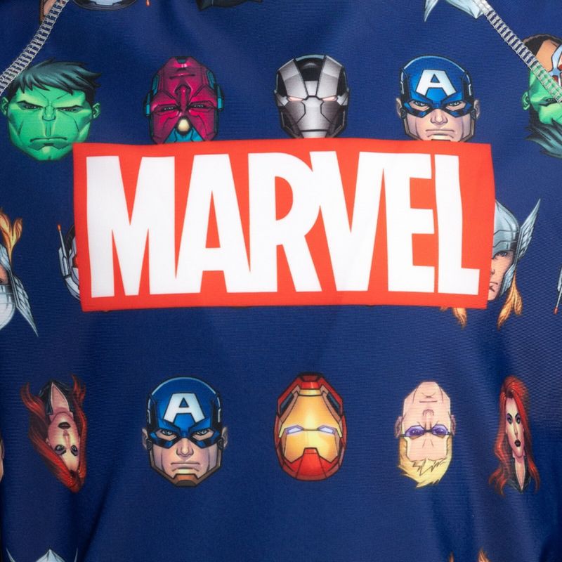 Marvel Avengers Spider-Man Captain America Hulk Thor Black Widow Black Panther Rash Guard Swim Shirt Toddler to Big Kid, 4 of 8