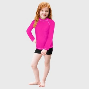 City Threads Girls UPF 50+ Long Sleeve Rashguard - USA-Made - 1 of 4